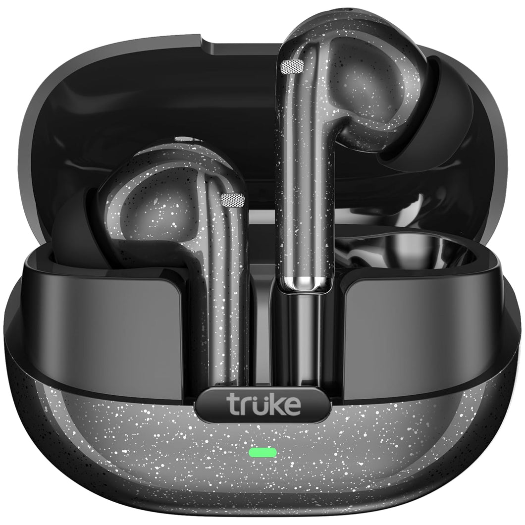 truke Buds Aura True Wireless in Ear Earbuds with 70Hrs of Playtime and Fast Charging Ear Buds, 13mm Titanium Drivers, Quad-MIC ENC TWS, 40ms Low Latency Gaming Buds, BT 5.4