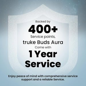 truke Buds Aura True Wireless in Ear Earbuds with 70Hrs of Playtime and Fast Charging Ear Buds, 13mm Titanium Drivers, Quad-MIC ENC TWS, 40ms Low Latency Gaming Buds, BT 5.4