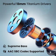 Load image into Gallery viewer, truke Buds Aura True Wireless in Ear Earbuds with 70Hrs of Playtime and Fast Charging Ear Buds, 13mm Titanium Drivers, Quad-MIC ENC TWS, 40ms Low Latency Gaming Buds, BT 5.4
