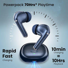Load image into Gallery viewer, truke Buds Aura True Wireless in Ear Earbuds with 70Hrs of Playtime and Fast Charging Ear Buds, 13mm Titanium Drivers, Quad-MIC ENC TWS, 40ms Low Latency Gaming Buds, BT 5.4
