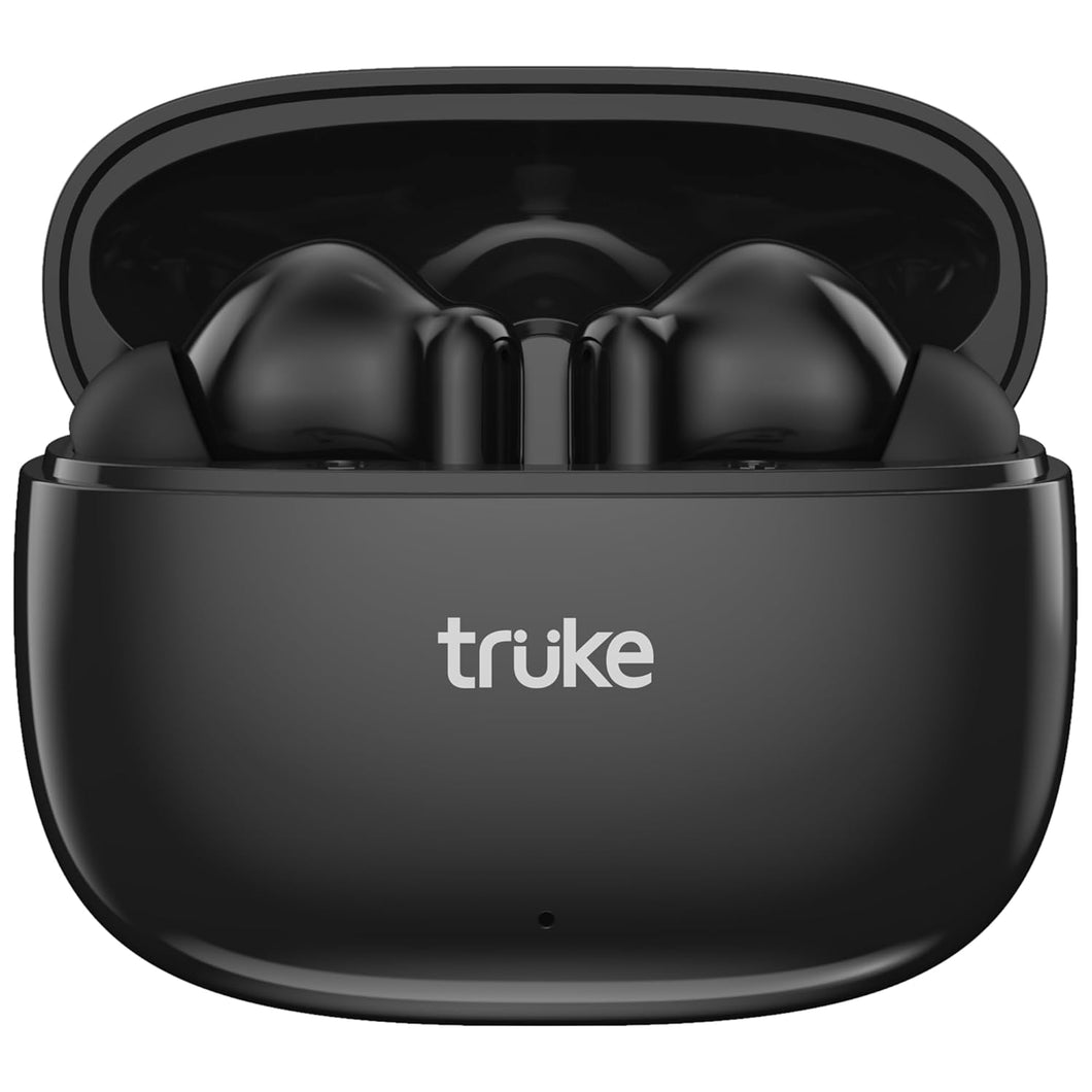 truke Buds Elite True Wireless in Ear Earbuds with 10mm Dynamic Driver, 70Hrs Battery & Fast Charging EarBuds, Dual-MIC ENC TWS, 40ms Low Latency Gaming Buds, Volume Control, BT 5.4  