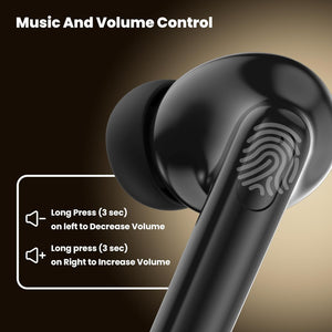 truke Buds Elite True Wireless in Ear Earbuds with 10mm Dynamic Driver, 70Hrs Battery & Fast Charging EarBuds, Dual-MIC ENC TWS, 40ms Low Latency Gaming Buds, Volume Control, BT 5.4  