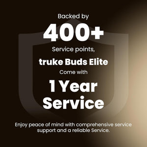 truke Buds Elite True Wireless in Ear Earbuds with 10mm Dynamic Driver, 70Hrs Battery & Fast Charging EarBuds, Dual-MIC ENC TWS, 40ms Low Latency Gaming Buds, Volume Control, BT 5.4  