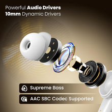 Load image into Gallery viewer, truke Buds Elite True Wireless in Ear Earbuds with 10mm Dynamic Driver, 70Hrs Battery &amp; Fast Charging EarBuds, Dual-MIC ENC TWS, 40ms Low Latency Gaming Buds, Volume Control, BT 5.4  

