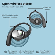 Load image into Gallery viewer, Buds Freedom OWS with QuadMic PureVoice ENC, 60H Playtime, 16mm Speaker, BT5.4
