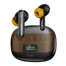 Load image into Gallery viewer, truke Buds Vibe True Wireless in Ear Earbuds with 35dB Real ANC + Quad Mic ENC, 13mm Big Speaker, 4 EQ Modes, 48H Playtime, Fast Charge, 40ms Low Latency, AAC Codec, BT 5.3, IPX5
