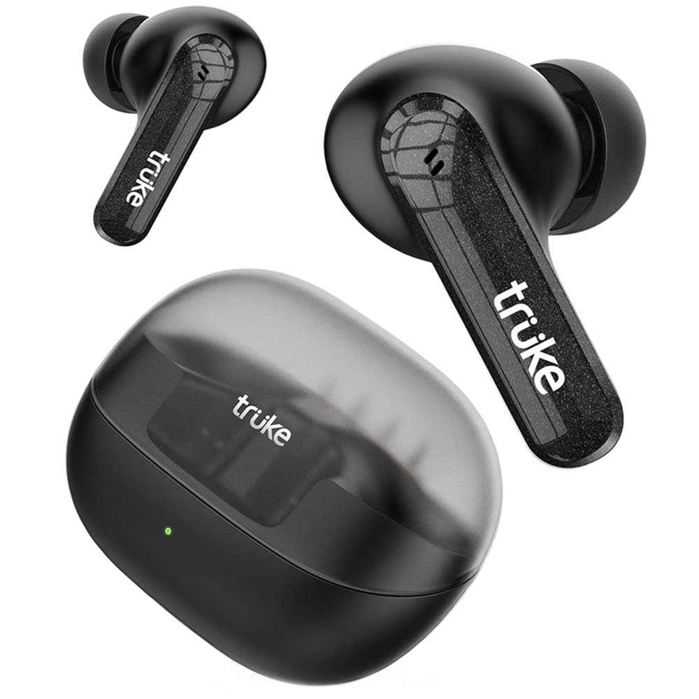 truke Buds Echo True Wireless in Ear Earbuds with 24-bit Spatial Audio, 13mm Titanium Driver, Dual Pairing Ear Buds, 40ms Latency, 70H Battery Fast Charge TWS, Quad-Mic ENC, BT 5.4
