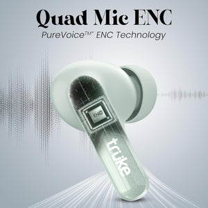 truke Buds Echo True Wireless in Ear Earbuds with 24-bit Spatial Audio, 13mm Titanium Driver, Dual Pairing Ear Buds, 40ms Latency, 70H Battery Fast Charge TWS, Quad-Mic ENC, BT 5.4