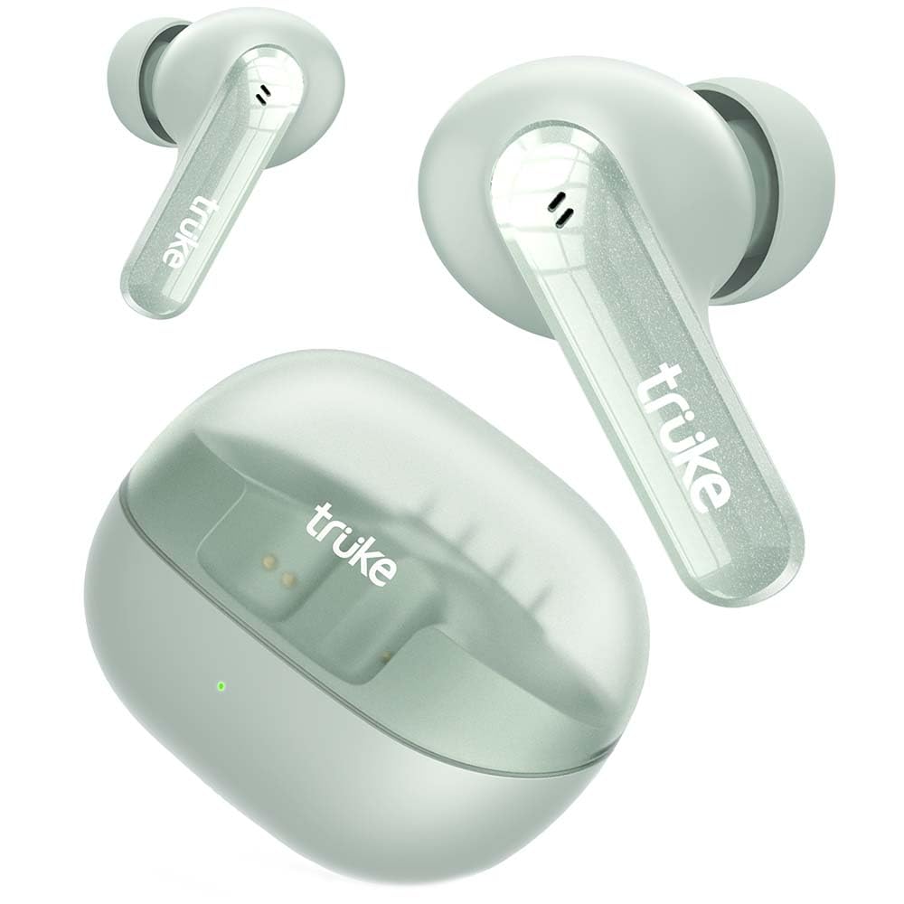 truke Buds Echo True Wireless in Ear Earbuds with 24-bit Spatial Audio, 13mm Titanium Driver, Dual Pairing Ear Buds, 40ms Latency, 70H Battery Fast Charge TWS, Quad-Mic ENC, BT 5.4