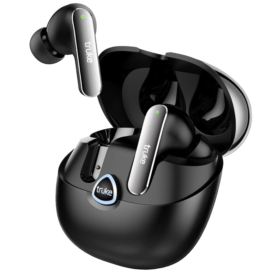 truke Buds F1 Ultra True Wireless in Ear Earbuds Spatial Audio Experience, 60H Playtime Ear Buds, Quad Mics Crystal-Clear Calls, Fast Charging, Bluetooth 5.3, Noise Cancellation, Gaming Mode