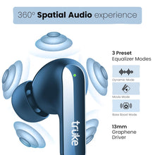 Load image into Gallery viewer, truke Buds F1 Ultra True Wireless in Ear Earbuds Spatial Audio Experience, 60H Playtime Ear Buds, Quad Mics Crystal-Clear Calls, Fast Charging, Bluetooth 5.3, Noise Cancellation, Gaming Mode
