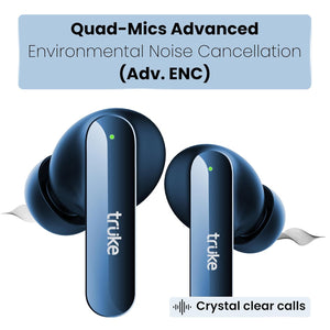 truke Buds F1 Ultra True Wireless in Ear Earbuds Spatial Audio Experience, 60H Playtime Ear Buds, Quad Mics Crystal-Clear Calls, Fast Charging, Bluetooth 5.3, Noise Cancellation, Gaming Mode
