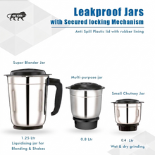 Load image into Gallery viewer, Wellus Sanddy Eco 500 W Juicer Mixer Grinder 3 Jars V
