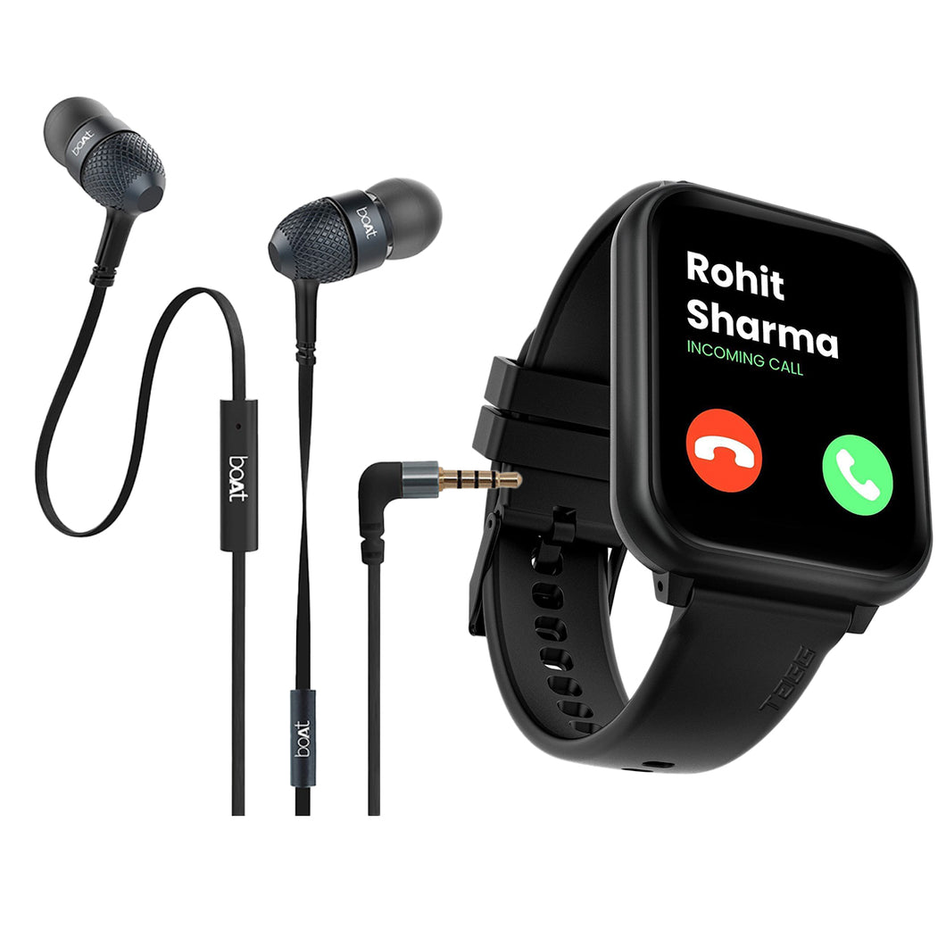 Combo - boat Bassheads 228 Earphones + Tagg Engage II Smartwatch