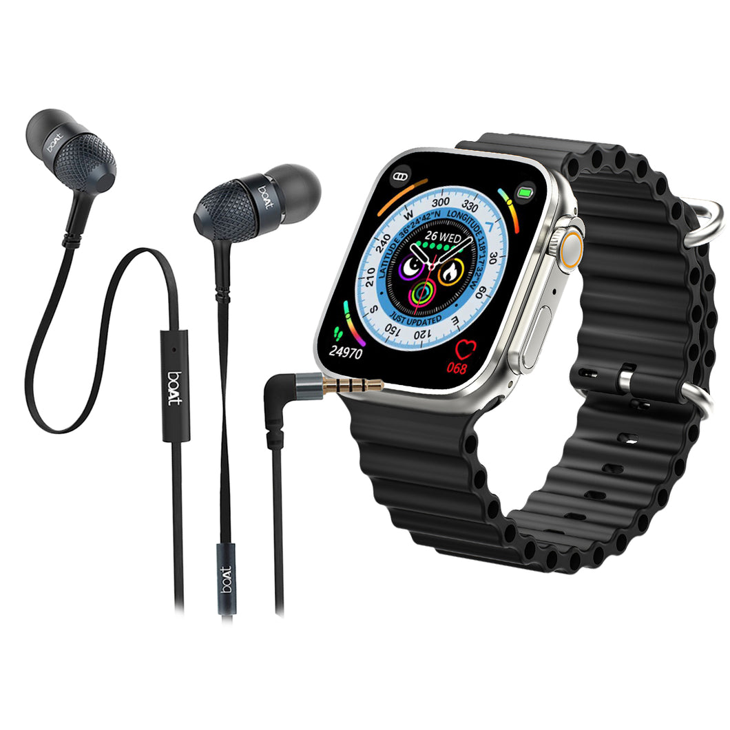 Combo - boat Bassheads 228 Earphones + Tagg Verve Magna Smartwatch