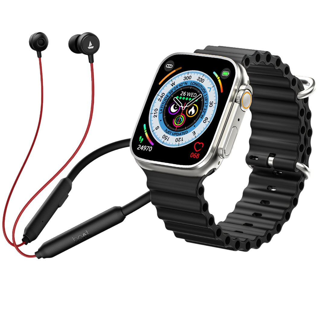 Combo - boat Rockerz 195 Neckband + Tagg Verve Magna Smartwatch