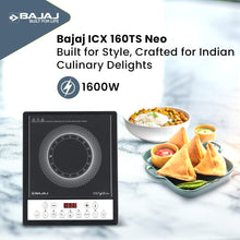Load image into Gallery viewer, Bajaj ICX 160TS Neo Induction Stove | 1600 Watts | 9 Pre-Set Menus | Digital Display | Keep Warm Function | Variable Time, Power &amp; Temperature Selection | 1 Yr Warranty
