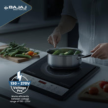 Load image into Gallery viewer, Bajaj ICX 160TS Neo Induction Stove | 1600 Watts | 9 Pre-Set Menus | Digital Display | Keep Warm Function | Variable Time, Power &amp; Temperature Selection | 1 Yr Warranty
