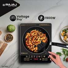Load image into Gallery viewer, Bajaj ICX 190FS Induction Stove | 1900 Watts | Voltage Pro | Feather Touch Controls | 9 Preset Menu | Digital Display | 1 Yr Warranty

