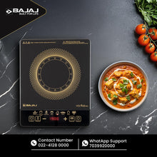 Load image into Gallery viewer, Bajaj ICX 190FS Induction Stove | 1900 Watts | Voltage Pro | Feather Touch Controls | 9 Preset Menu | Digital Display | 1 Yr Warranty
