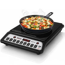 Load image into Gallery viewer, INALSA 1600W Induction Cooktop with Smart Push Control|7 Cooking Preset With Current Volatge Safety Feature|Pan Sensor Technology|Variable Timer|Overheat &amp; Voltage Protection|Anti-Skid Feet|Rapid Cook
