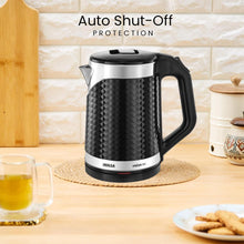 Load image into Gallery viewer, INALSA Double Wall Kettle Prism BK|1.8 Ltr| 1500W |Diamond Cut Design |Stainless Steel Inner Body |Cool touch outer body |Wider mouth| Boil Dry Protection &amp; Auto-Shut Off
