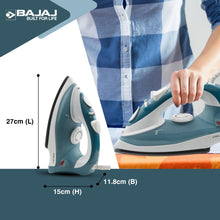 Load image into Gallery viewer, Bajaj MX 3 Neo Steam Iron | 1250 Watts Power For Faster Ironing | Vertical &amp; Horizontal Ironing | Spray Function | Anti-Bacterial &amp; Non-Stick Soleplate Coating | 2-Yr Warranty
