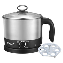 Load image into Gallery viewer, INALSA Stainless Steel Kettle 1.5 Litre|700 Watt|Cooking Kettle|3 Heating Modes| Rapid Boil Technology|See Through Lid| Over-Heat &amp; Boil Dry Protection|Boil Water, Milk
