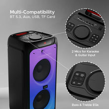 Load image into Gallery viewer, boAt Party Pal 400 160W Portable Bluetooth Speaker (Treble EQ Modes, 1.0 Channel, Black)
