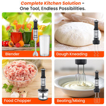 Load image into Gallery viewer, INALSA Hand Blender Mixer|1700W Copper Motor|Chopper,Dough Maker,Whisker &amp; Jar Attachment|Low Noise|20 Speed Control &amp; Turbo Function|BPA Free|Anti-Splash|2 Yr Warranty,Robot Inox 1700 Mix N Blend
