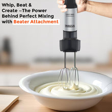 Load image into Gallery viewer, INALSA Hand Blender Mixer|1700W Copper Motor|Chopper,Dough Maker,Whisker &amp; Jar Attachment|Low Noise|20 Speed Control &amp; Turbo Function|BPA Free|Anti-Splash|2 Yr Warranty,Robot Inox 1700 Mix N Blend
