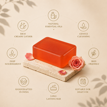 Load image into Gallery viewer, Ankaha Luxury Soap | VINTAGE ROSE | Rose, Geranium, Mint, Coconut Oil, Glycerin|Ayurvedic Handmade Organic Bath Soap|Scented Soap For Smooth &amp; Soft Skin| 125g x 2
