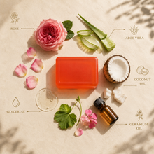 Load image into Gallery viewer, ANKAHA Signature Gulab Set | Vintage Rose Soap, Calming Aligarh Diffuser Oil, Rose Water Face Mist
