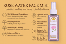 Load image into Gallery viewer, Facial Tonic Mist Pure Rose Water Face Cleanser | 100 ml | Cleansing, Refreshing and Hydrating
