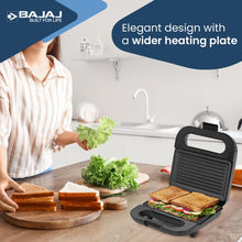Load image into Gallery viewer, Bajaj SWX 6 800-Watt 2-Slice Sandwich Griller | Non-Stick Coated Plates for Easy-to-Clean | Upright Compact Storage | Buckle Clips Lock | 2 Years Warranty
