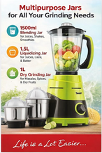 Load image into Gallery viewer, Sanddy 750 Watt Mixer Grinder with 4 Jars (3 Stainless Steel + 1 Juicer) | Super Efficient SS Blades  | 2Y Warranty | ISI Certified
