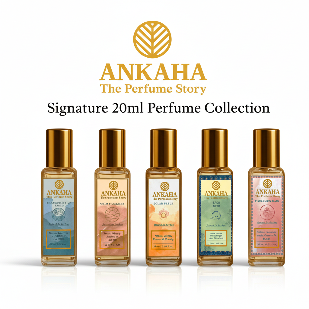 Ankaha Luxury Unisex Travel Perfume Set | 5x20 ML - 100 ml Extrait De Parfum V
