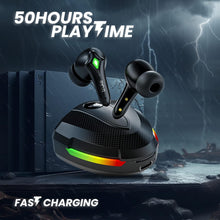 Load image into Gallery viewer, truke Newly Launched BTG Storm B141 Gaming Earbuds with 40ms Ultra-Low Latency, 13mm Titanium Drivers, ENC, 50H Playtime, Fast Charge, BT 5.3, IPX5

