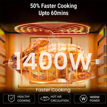 Load image into Gallery viewer, INALSA Air Fryer 5.5 ltr|1400 W with Air Crisp Technology|Air-Fryer with Digital Display|8 Preset Menu &amp; Function Symbols|Air fry, Bake,Roast,Reheat,Dehydrate
