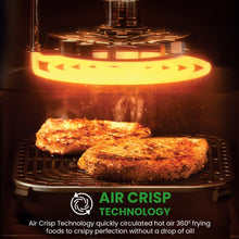 Load image into Gallery viewer, INALSA Non-Toxic Ceramic Coated Air fryer 5.5 L &amp; 1600 W Power|No PTFE, PFAS, PFOA &amp; Microplastics|Visible Window|Digital Touch Panel,8 Presets|Low Oil Healthy Cooking, Tasty Fry CDW 5.5
