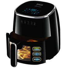 Load image into Gallery viewer, INALSA Non-Toxic Ceramic Coated Air fryer 5.5 L &amp; 1600 W Power|No PTFE, PFAS, PFOA &amp; Microplastics|Visible Window|Digital Touch Panel,8 Presets|Low Oil Healthy Cooking, Tasty Fry CDW 5.5
