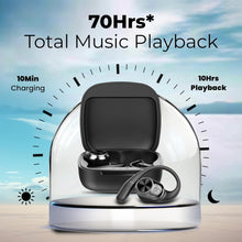 Load image into Gallery viewer, truke Newly Launched Buds Infinity Open Ear Wireless Earbuds with 70Hours of Playtime, 16mm Titanium Speaker, Quad Mic PureVoice™ ENC for Clear Calls, Dual Pairing, Fast Charging OWS

