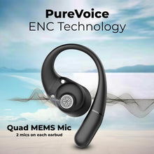 Load image into Gallery viewer, truke Newly Launched Buds Infinity Open Ear Wireless Earbuds with 70Hours of Playtime, 16mm Titanium Speaker, Quad Mic PureVoice™ ENC for Clear Calls, Dual Pairing, Fast Charging OWS
